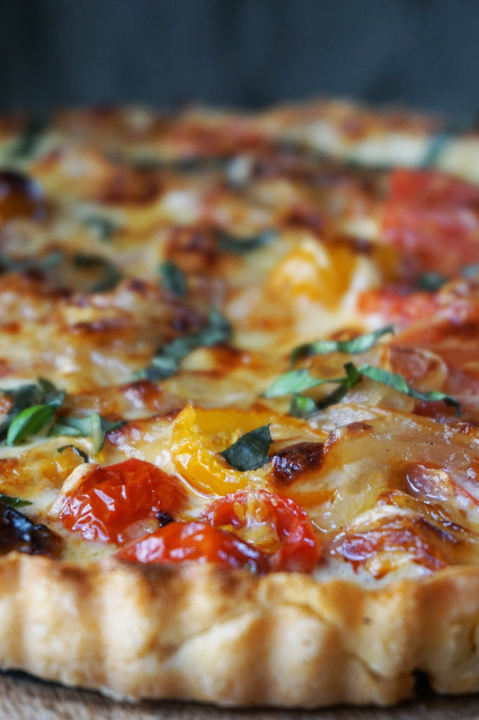 Beefsteak Tomato Tart with Caramelized Onions & Thyme 