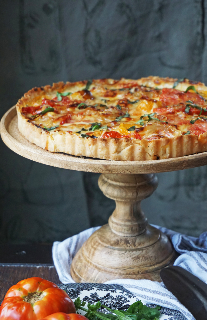 Beefsteak Tomato Tart with Caramelized Onions & Thyme 