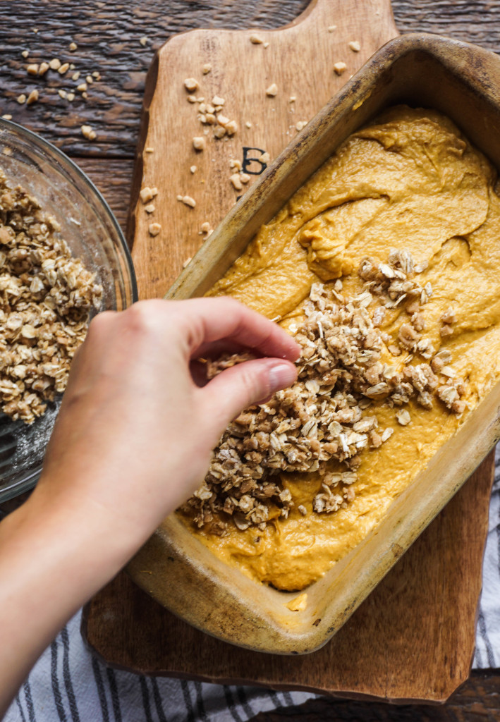 Pumpkin Bread with Toffee Streusel