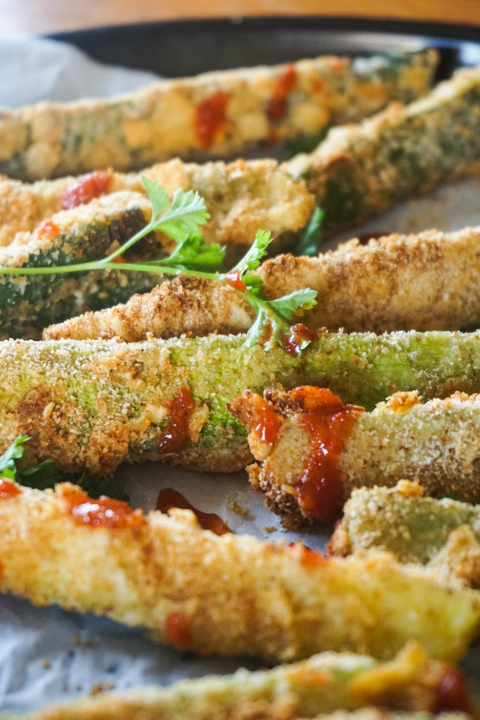 Crab Chip Crusted Zucchini Fries