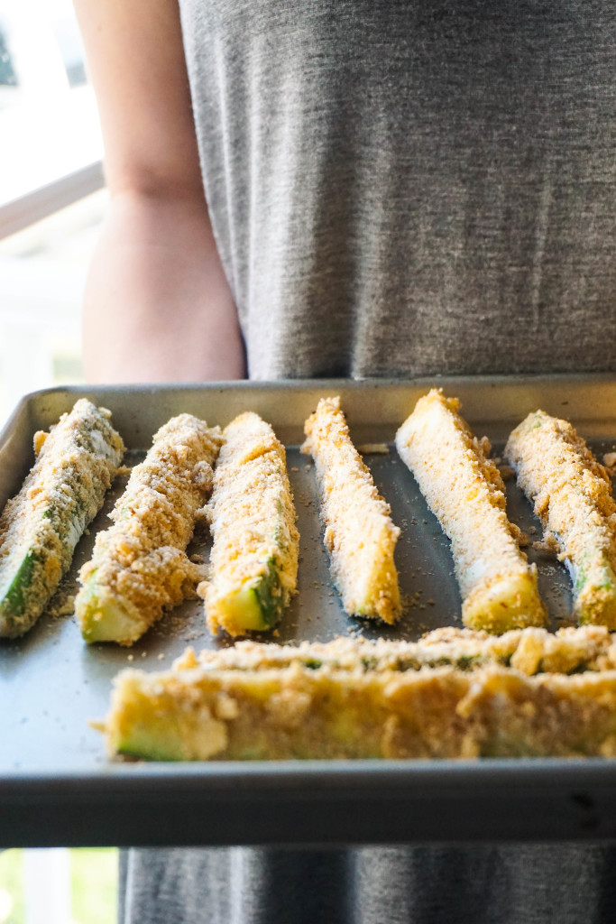 Crab Chip Crusted Zucchini Fries