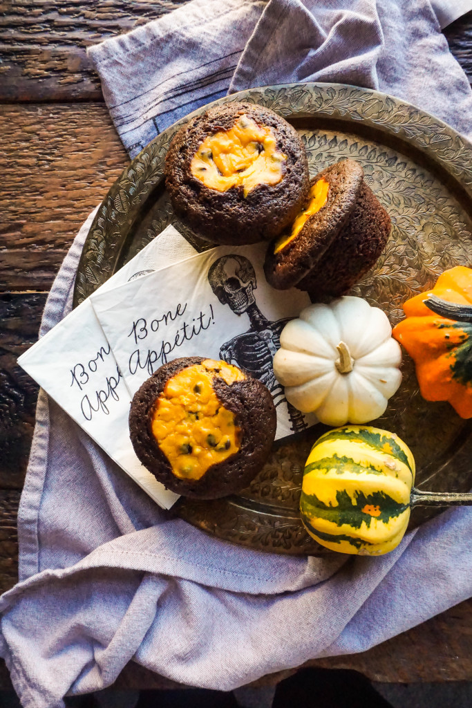 Fall Harvest Black Bottom Cupcakes