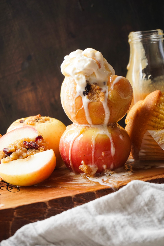 Cornbread & Cranberry Stuffed Apples