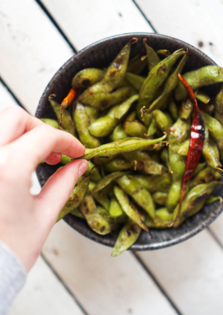 Blistered Edamame with Chili & Garlic