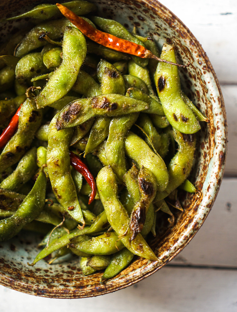 Blistered Edamame with Chili & Garlic