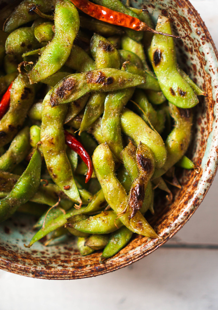 Blistered Edamame with Chili & Garlic