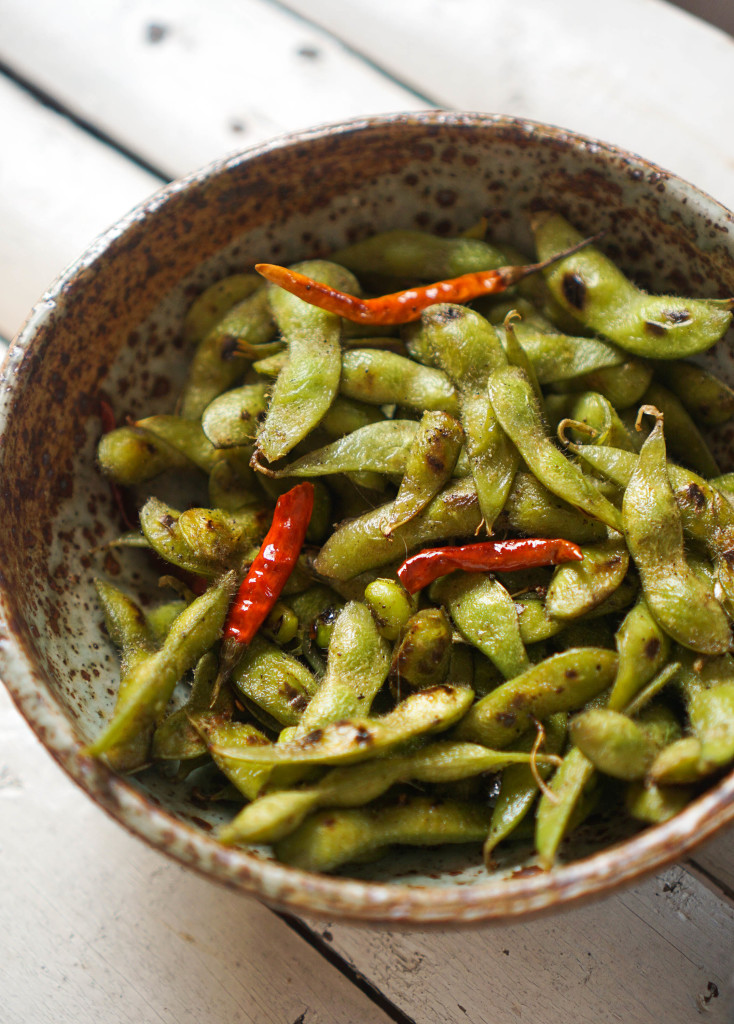 Blistered Edamame with Chili & Garlic