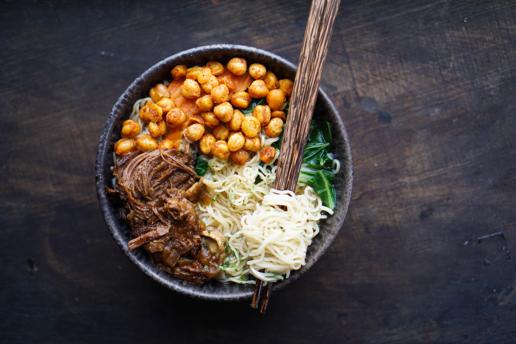 Cast Iron Skillet Braised Beef Short Ribs in Ramen