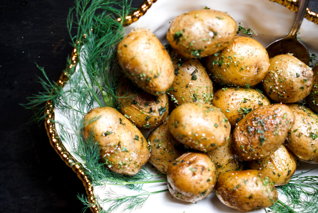 Dutch Oven Herbed Potatoes (No Peel, No Boil, No Bake!)