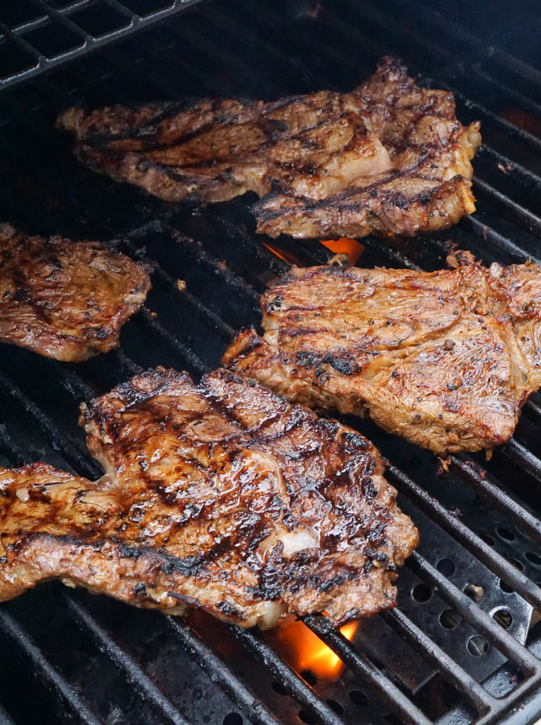 APL Marinated & Grilled Rib-Eye with Parmesan Grilled Potatoes 