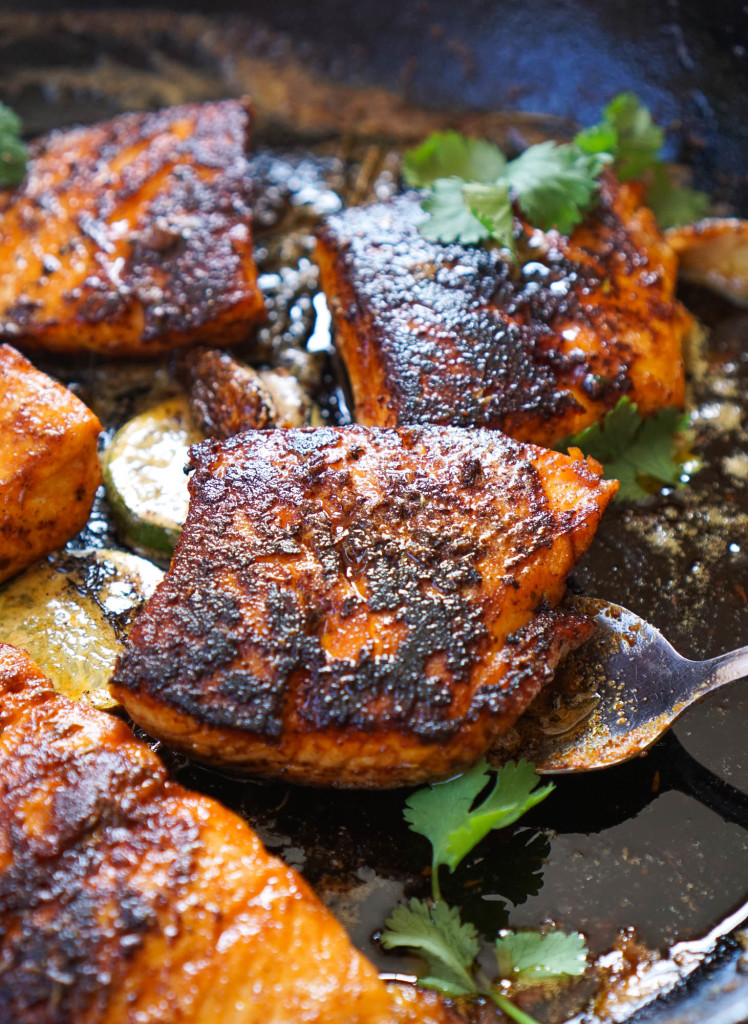 Blackened Salmon with Mango Salsa