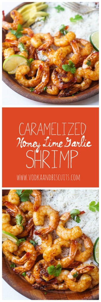 Caramelized Honey Lime & Garlic Shrimp