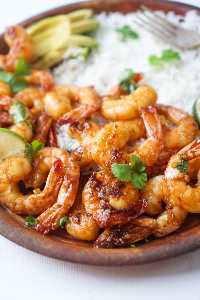 Caramelized Honey Lime & Garlic Shrimp