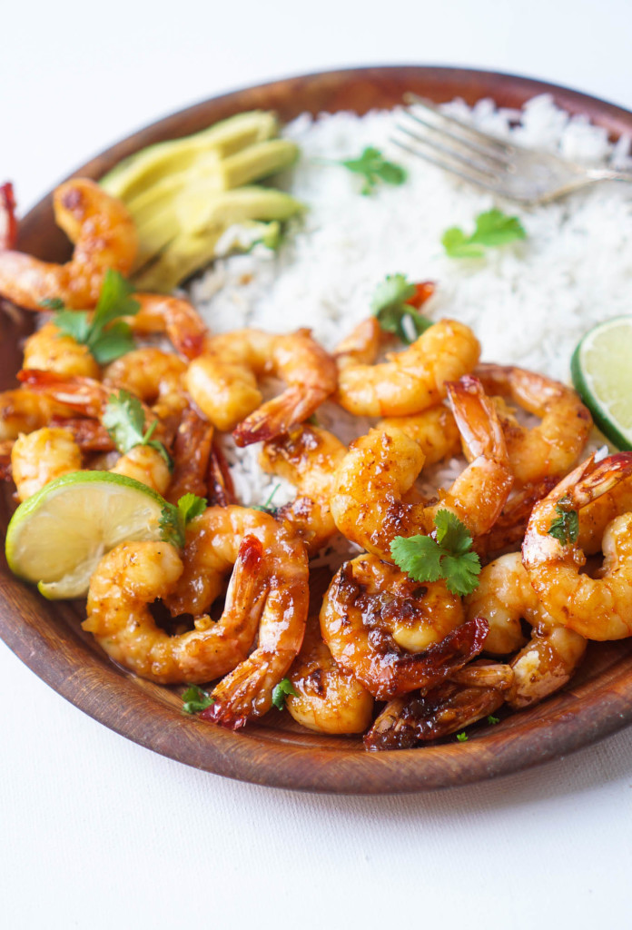 Caramelized Honey Lime & Garlic Shrimp