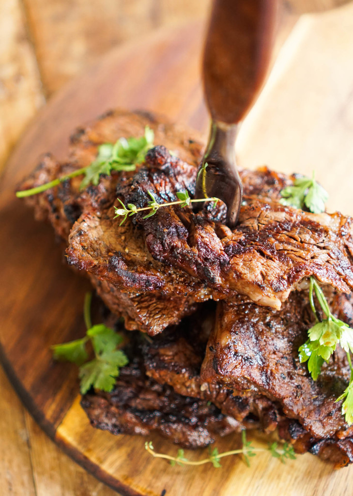 APL Marinated & Grilled Rib-Eye with Parmesan Grilled Potatoes