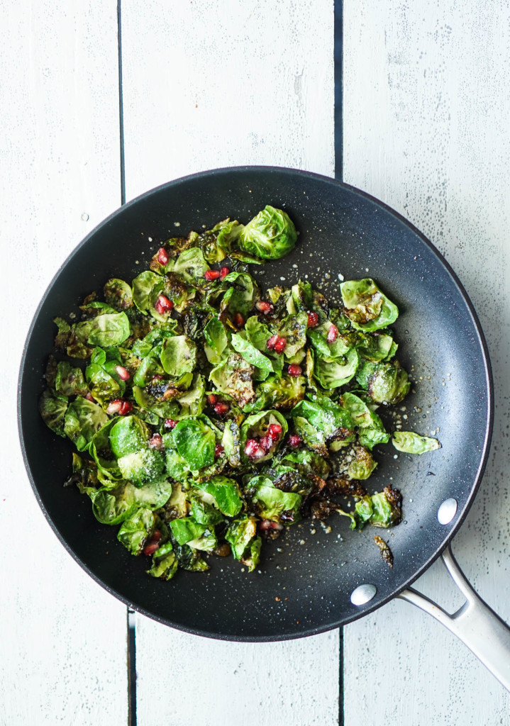 Roasted Brussels Sprouts with Pomegranate