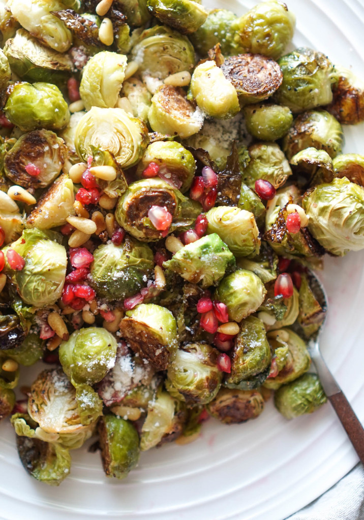 Roasted Brussels Sprouts with Pomegranate