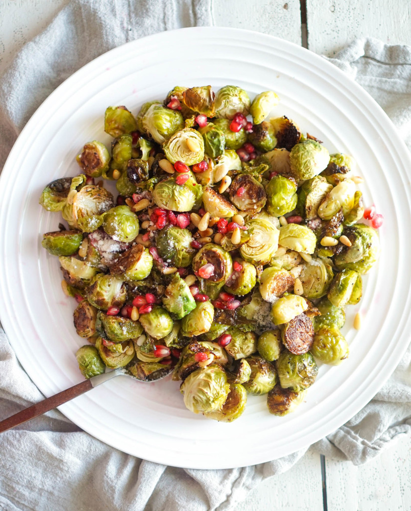 Roasted Brussels Sprouts with Pomegranate