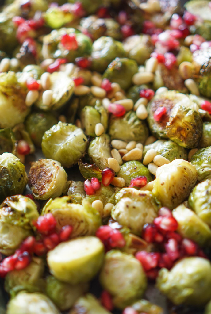 Roasted Brussels Sprouts with Pomegranate