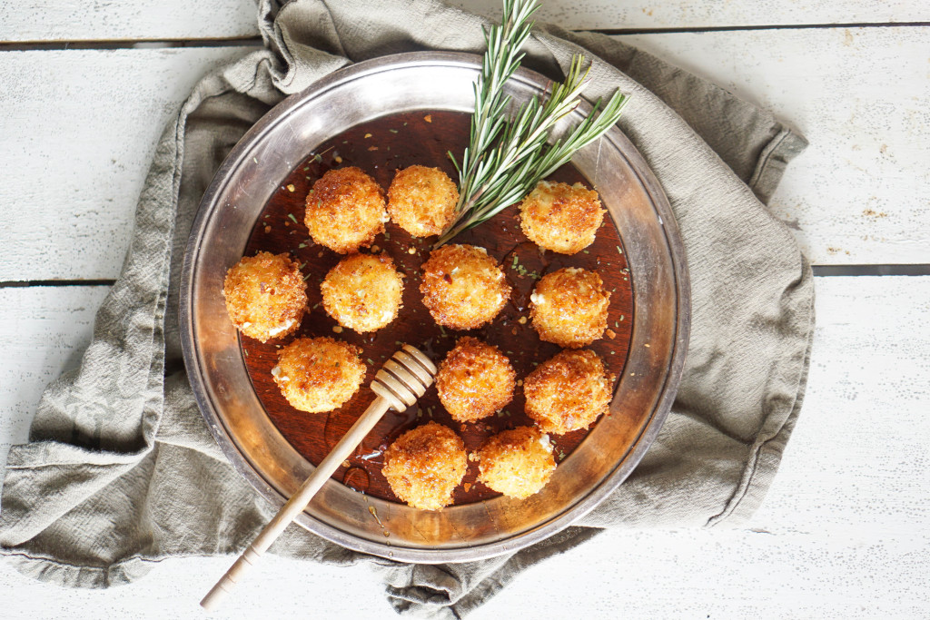 Fried Goat Cheese with Tarragon + Honey