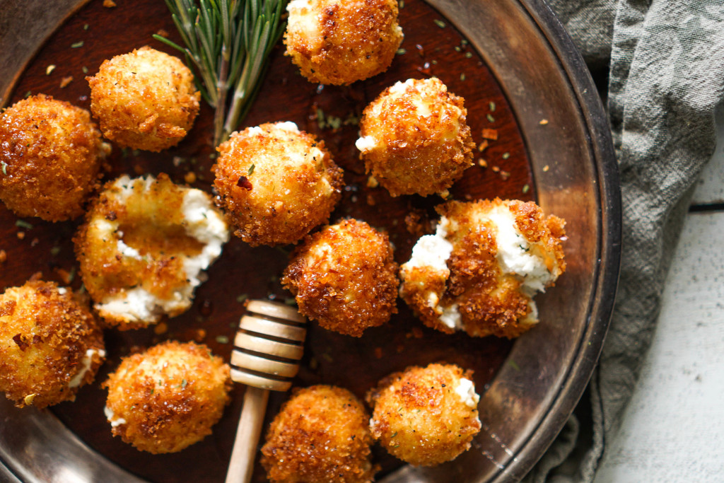 Fried Goat Cheese with Tarragon + Honey