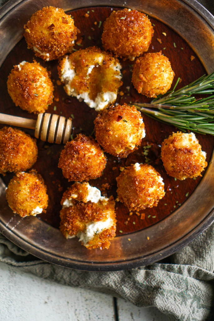 Fried Goat Cheese with Tarragon + Honey