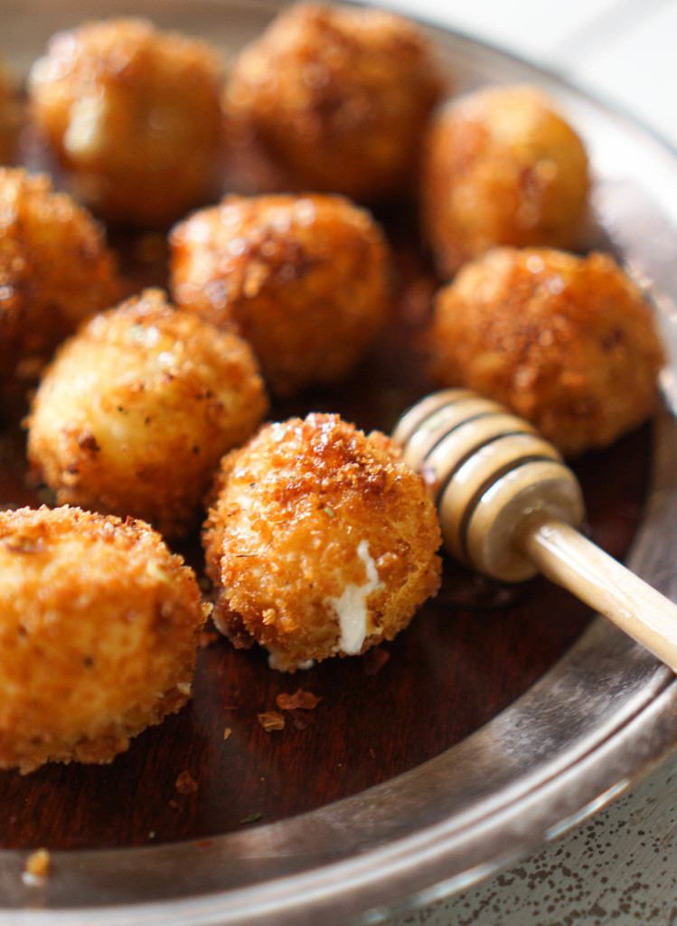 Fried Goat Cheese with Tarragon + Honey