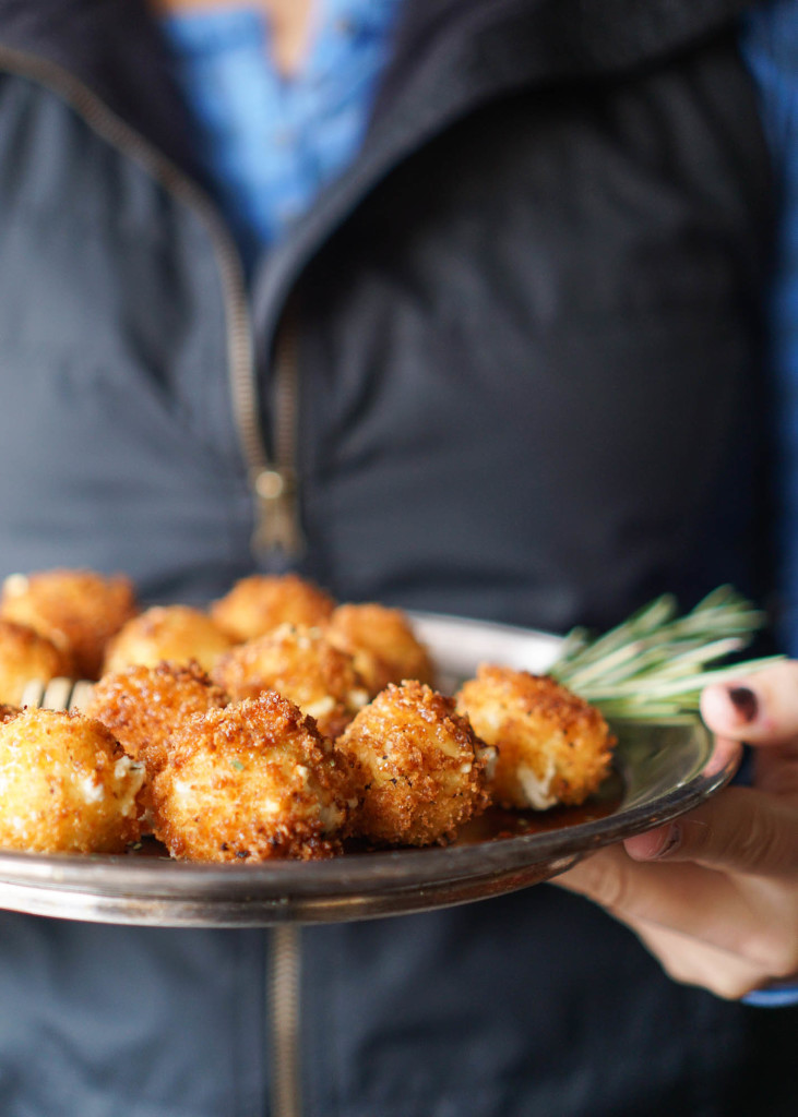 Fried Goat Cheese with Tarragon + Honey