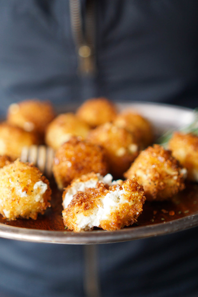 Fried Goat Cheese with Tarragon + Honey