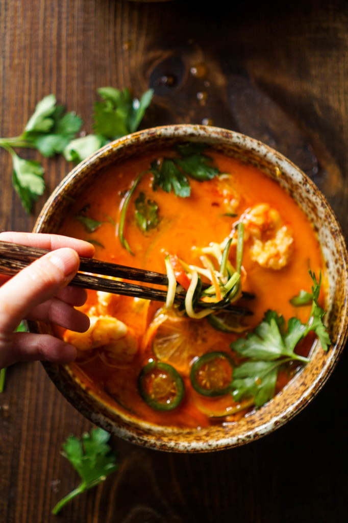 Shrimp + Zoodle Red Curry Bowl (Whole30)