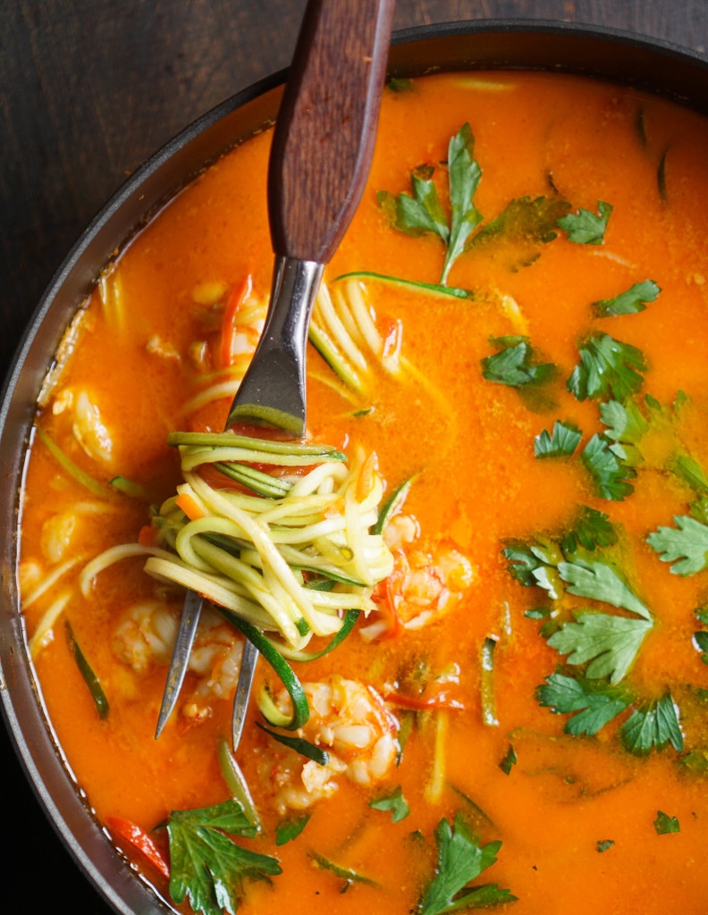 Shrimp + Zoodle Red Curry Bowl (Whole30)