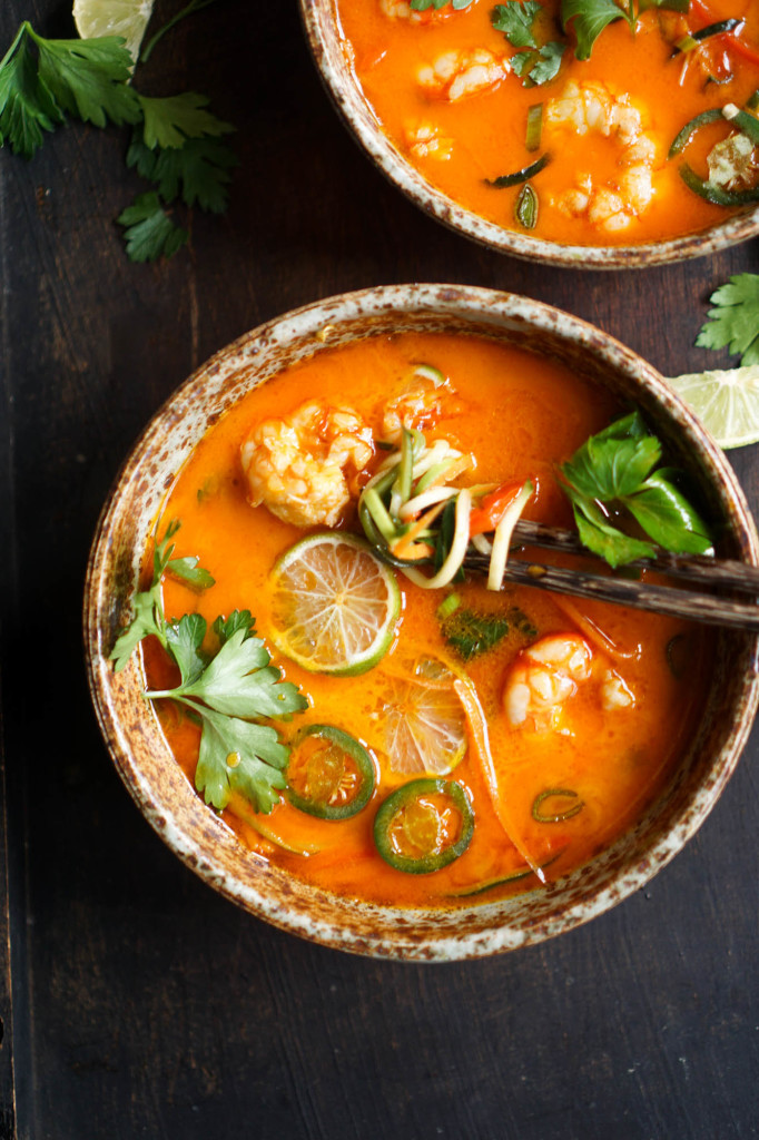 Shrimp + Zoodle Red Curry Bowl (Whole30)