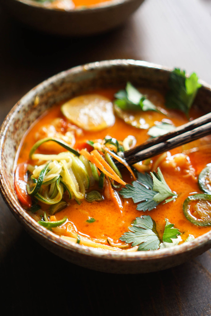 Shrimp + Zoodle Red Curry Bowl (Whole30)