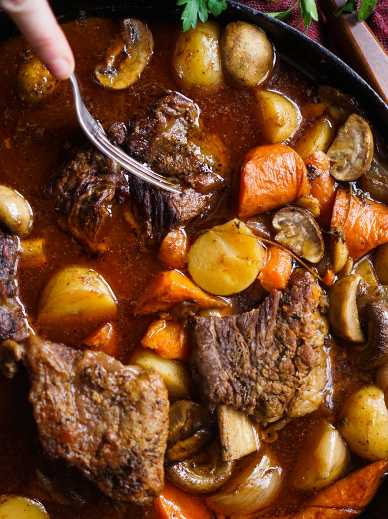 Skillet Beef Short Rib Pot Roast (Whole30)