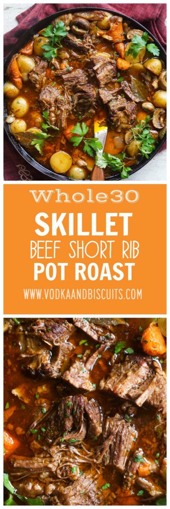 Skillet Beef Short Rib Pot Roast (Whole30)