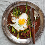 Roasted Breakfast Asparagus with Breadcrumb Fried Egg