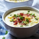 Spicy Poblano, Corn, &  Summer Squash Chowder 