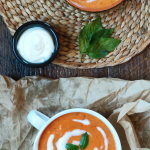 Fire Roasted Red Pepper Soup w. Anisette Cream