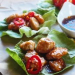 Crispy Orange Chicken Lettuce Wraps