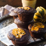 Fall Harvest Black Bottom Cupcakes