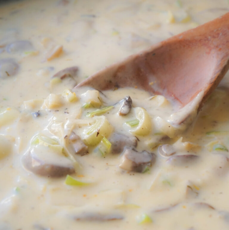 Green Bean Casserole with Tempura Onion Strings