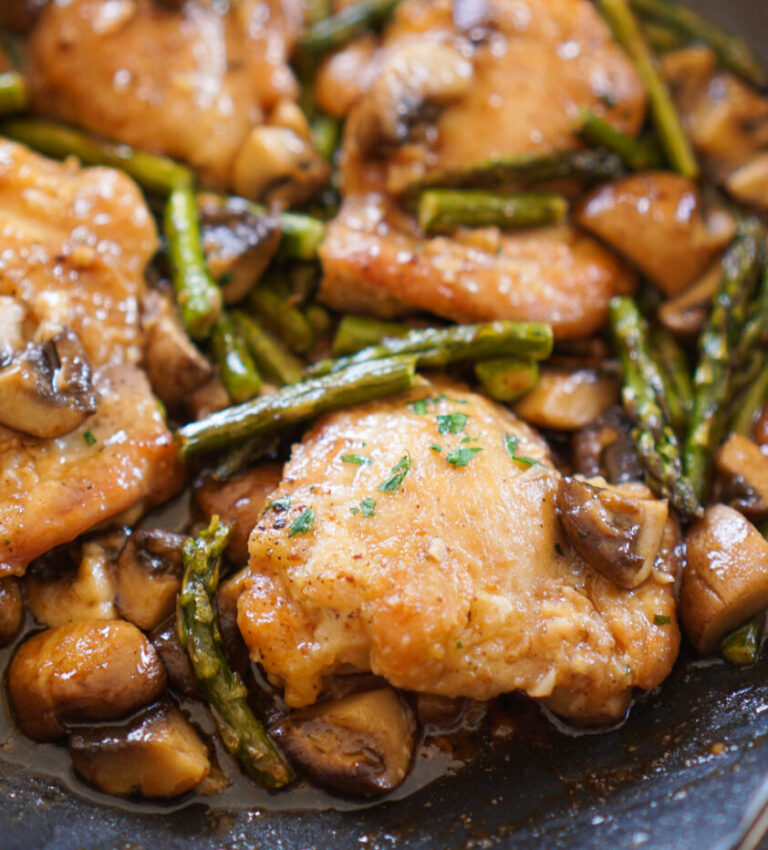 Chicken Marsala with Mushrooms & Asparagus_