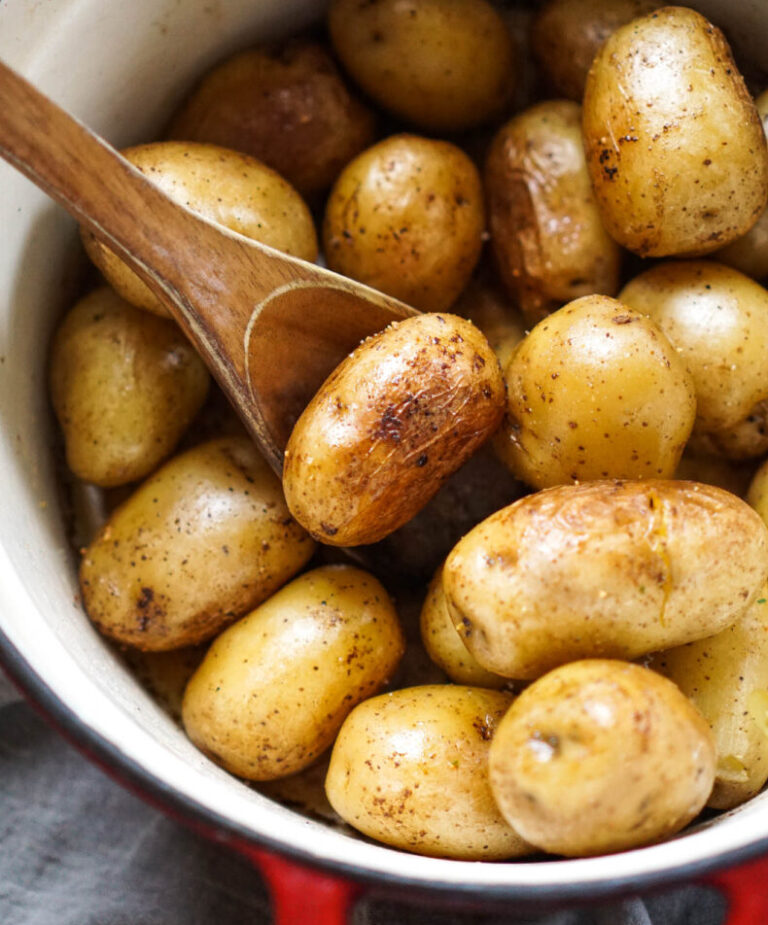 Dutch Oven Herbed Potatoes (No Peel, No Boil, No Bake!)