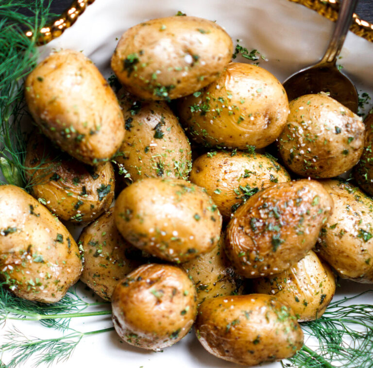 Dutch Oven Herbed Potatoes (No Peel, No Boil, No Bake!)