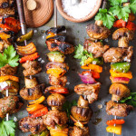 Marinated & Grilled Lamb (or steak) Shish Kabobs