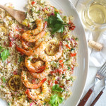 Tabbouleh Inspired Quinoa with Shrimp