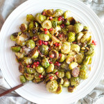 Roasted Brussels Sprouts with Pomegranate