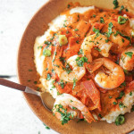 Shrimp & Grits with Spicy Capicola Gravy