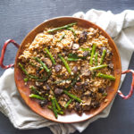 Farro Risotto with Morel Mushrooms & Asparagus