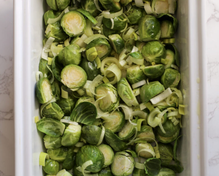 One Pan Roast Chicken and Brussels Sprouts